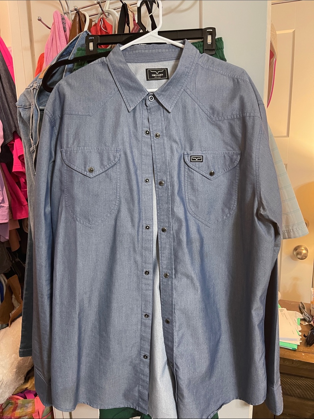 Kimes Ranch Men’s Button-Down Shirt - Light Blue